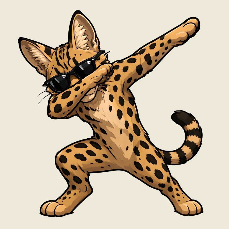 Dabbing Savannah Cat