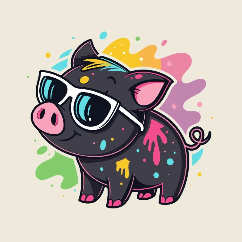 Cochon Art Spray et Lunettes