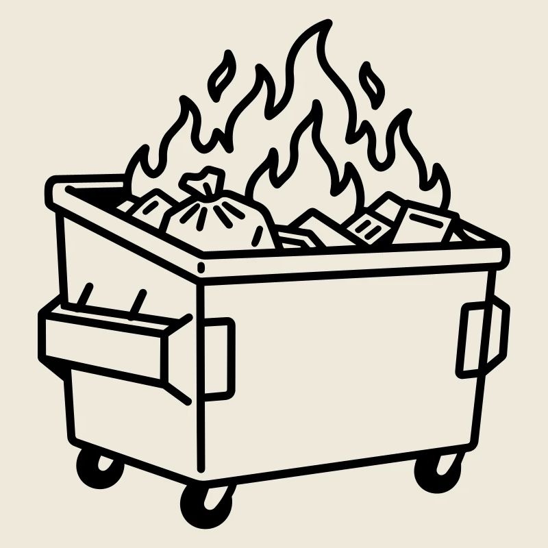 Müllcontainer-Feuer