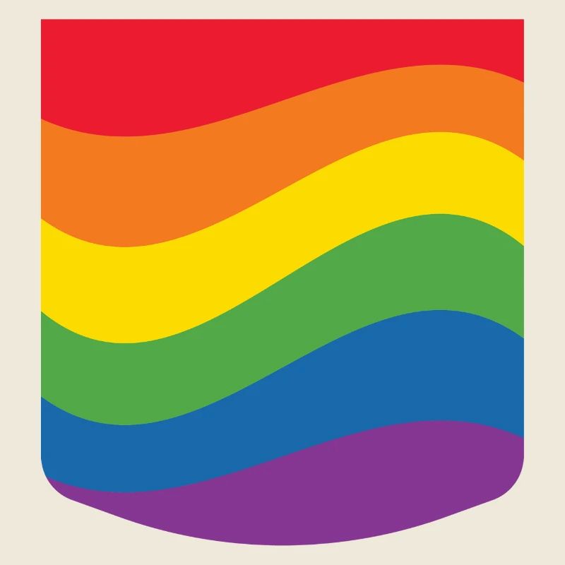 Rainbow Wave Pride Flag Minimal Design