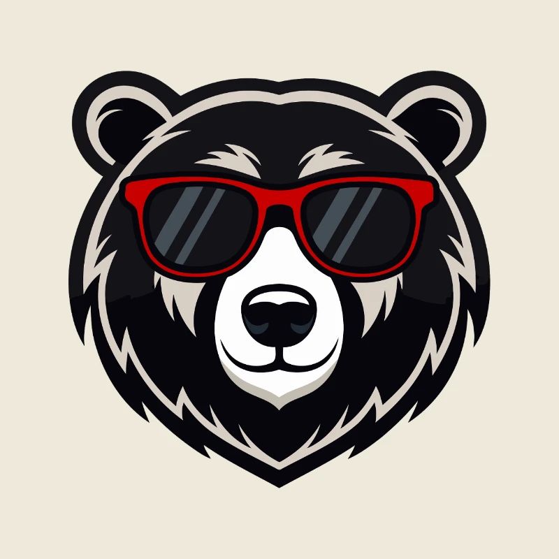 Ourson cool lunettes rouges