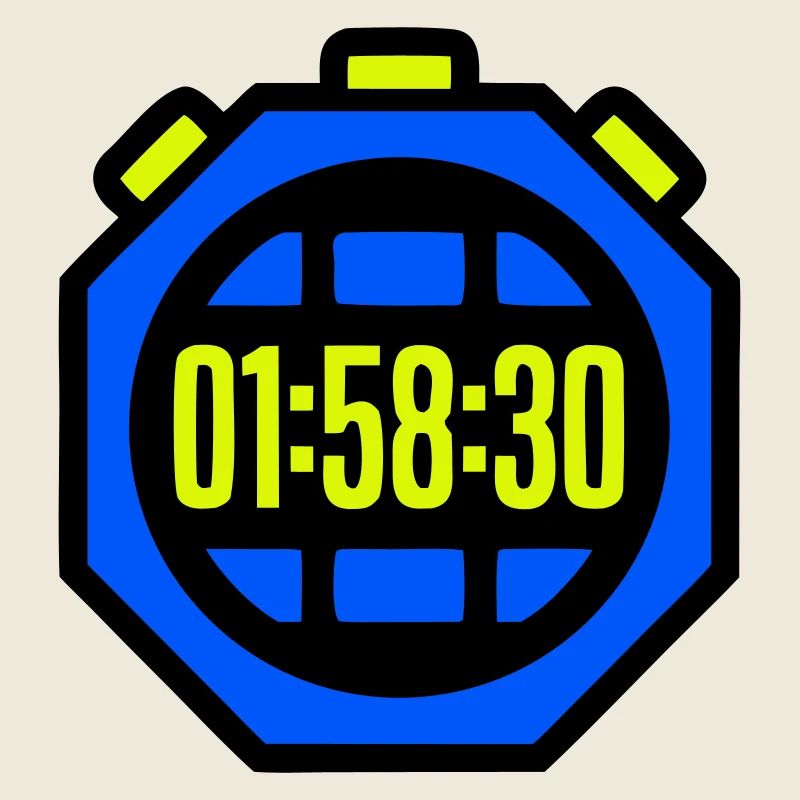 Stoppuhr Bestzeit Halbmarathon