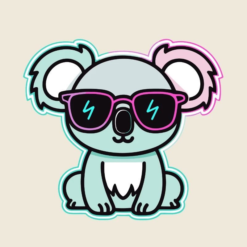 Koala-Neonbrillen
