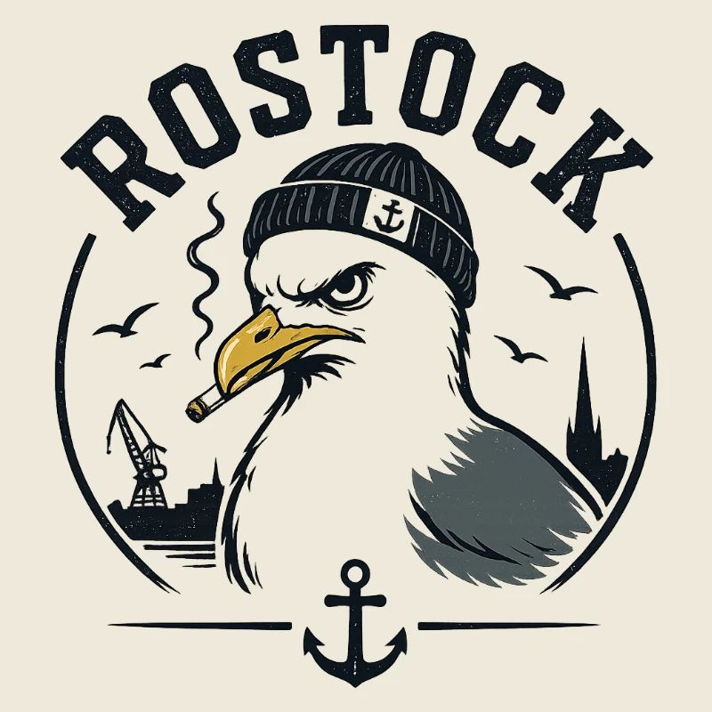 Rostock Möwe mit Pfeife