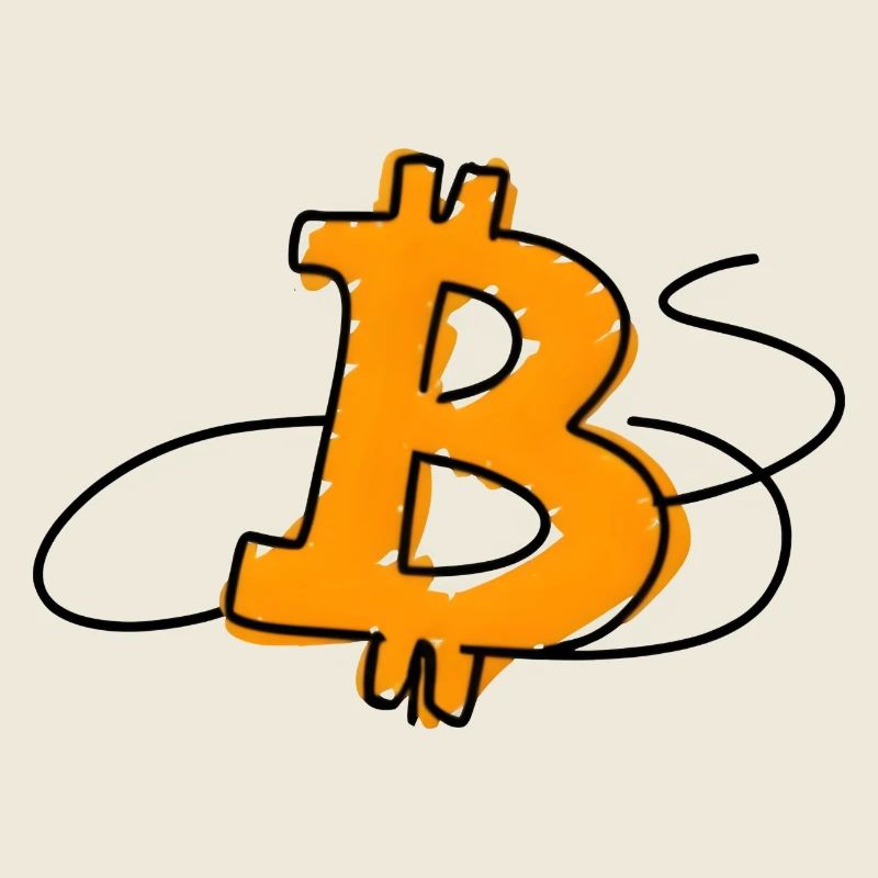Logo minimaliste Bitcoin