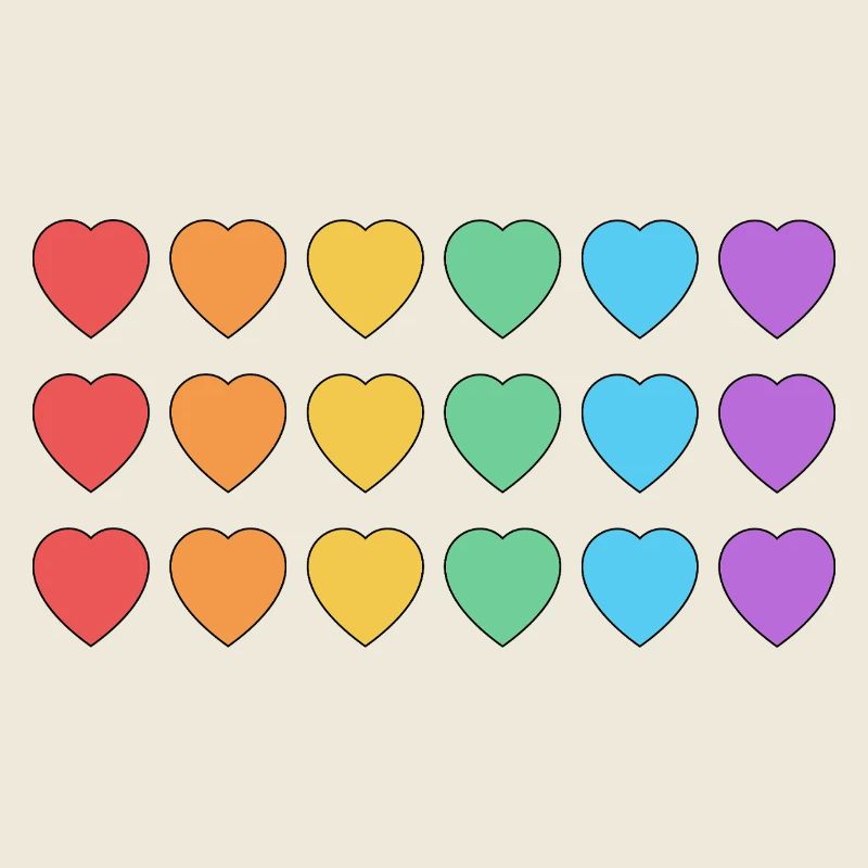 Regenbogenherzen LGBT Pride