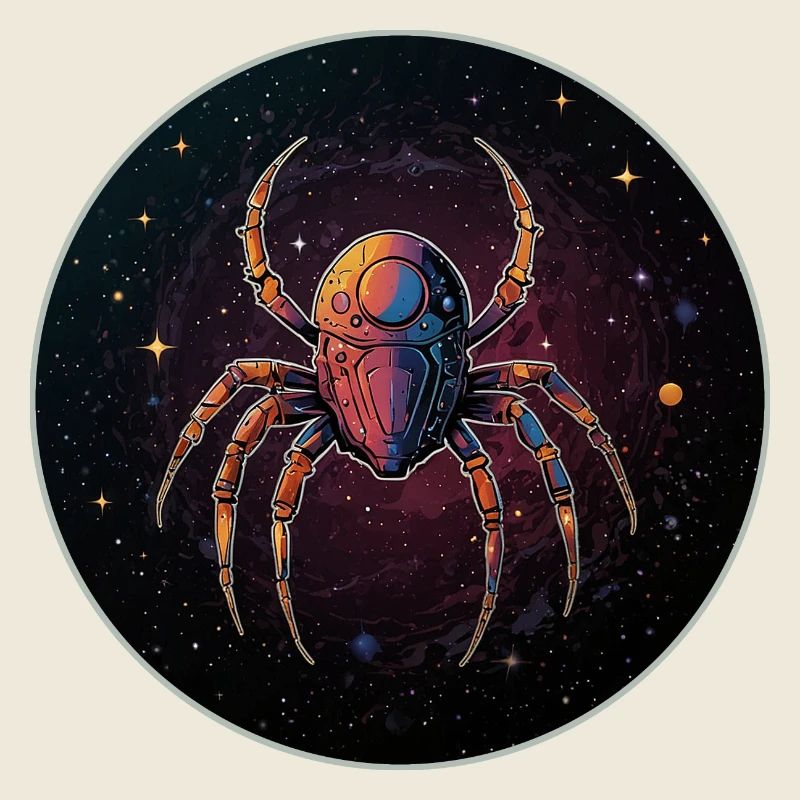 Araignée de l’espace dans l’espace en orbite
