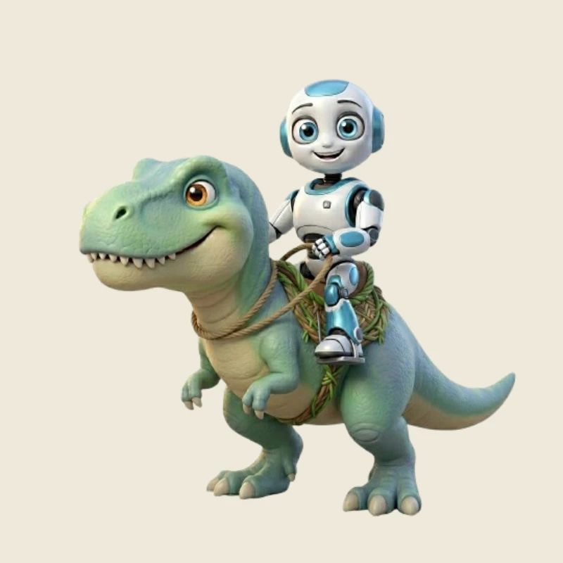Effi AI : Aventure Dino – Robot mignon avec Dinosa