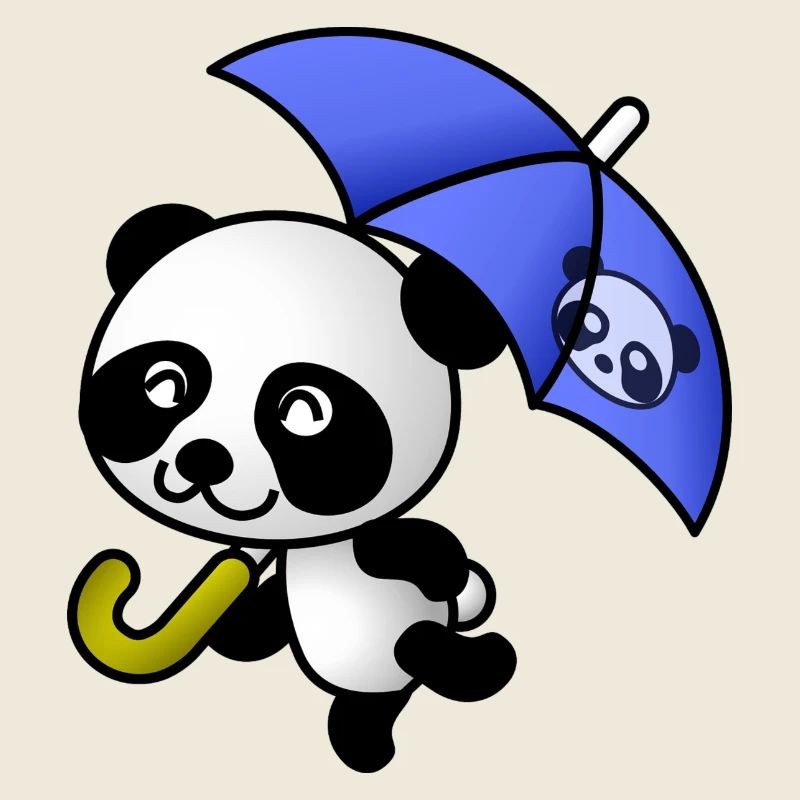 Panda doux avec Umbrella