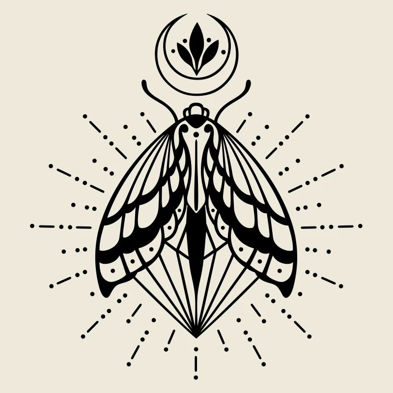 Moth moon crystal diamond firefly