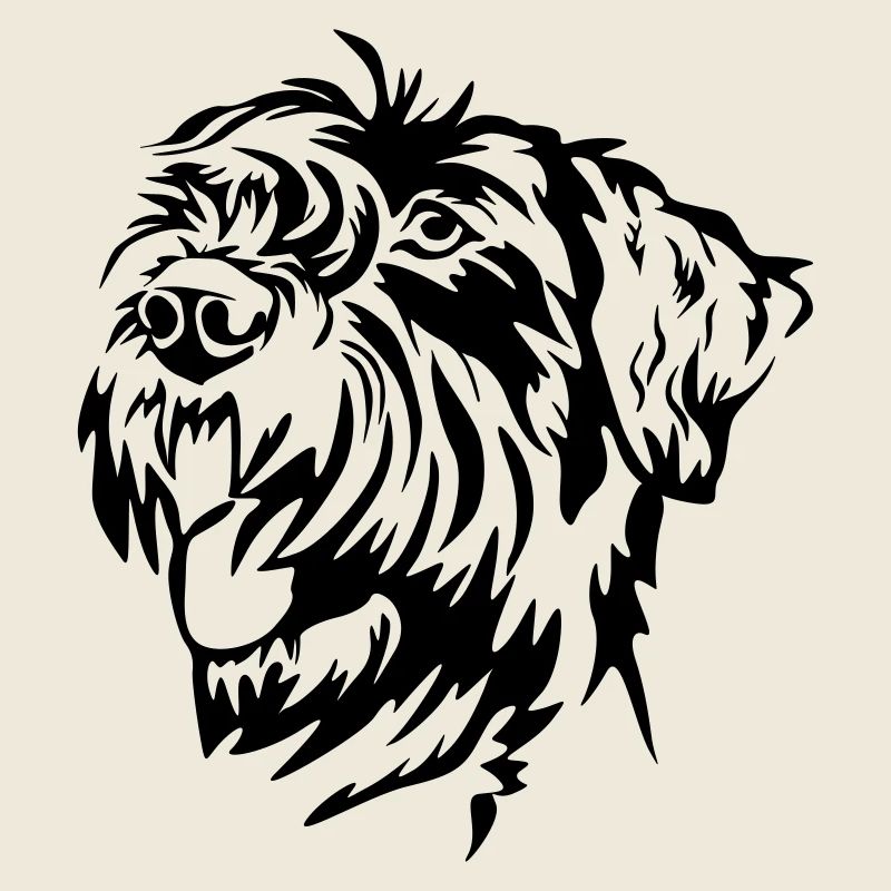 Tête de schnauzer géant
