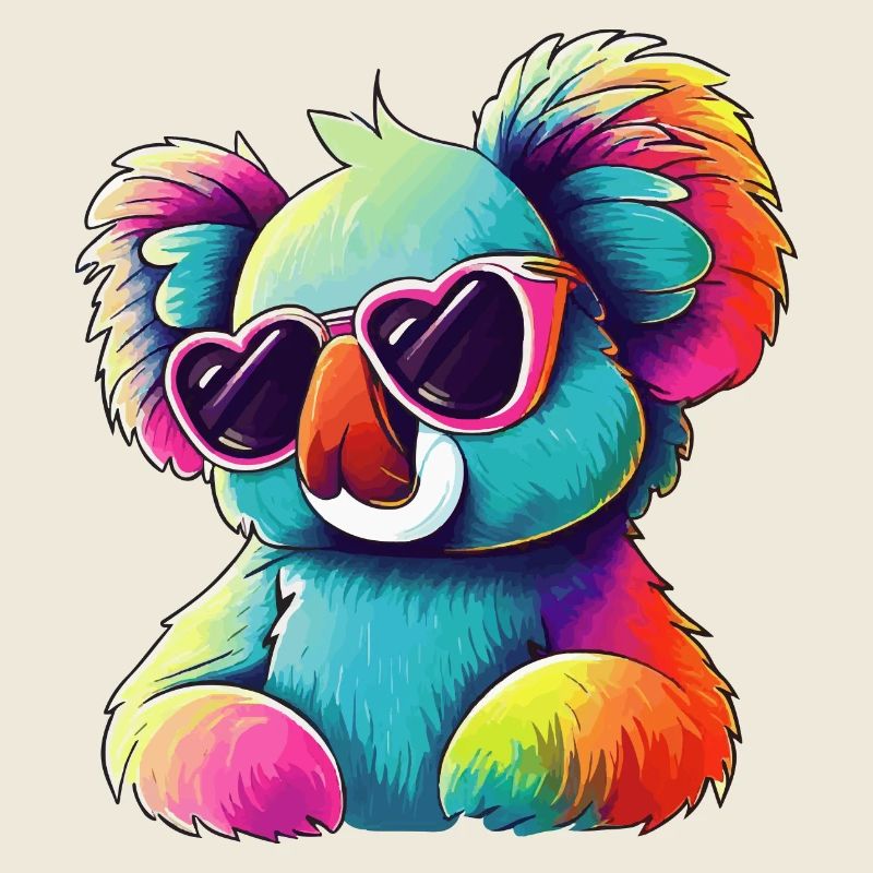 Lunettes de soleil Colorful Retro Koala Bear Koala Bear
