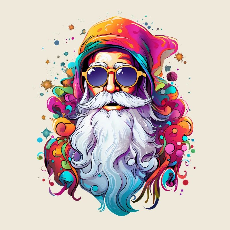 Psychedelischer Weihnachtsmann