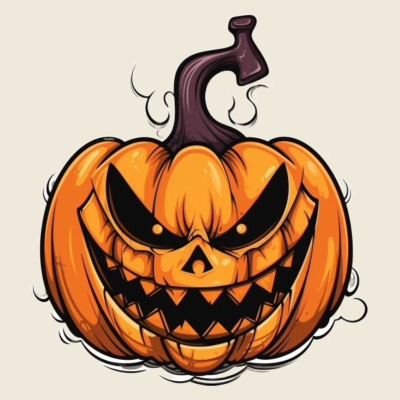 Conception effrayante de masque de citrouille d’Halloween