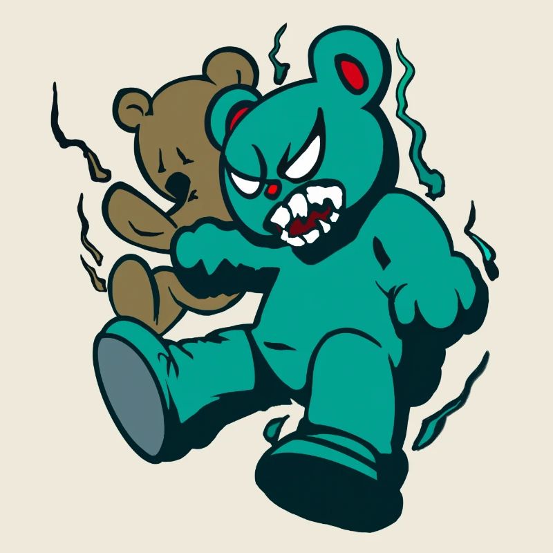 Halloween mad bear