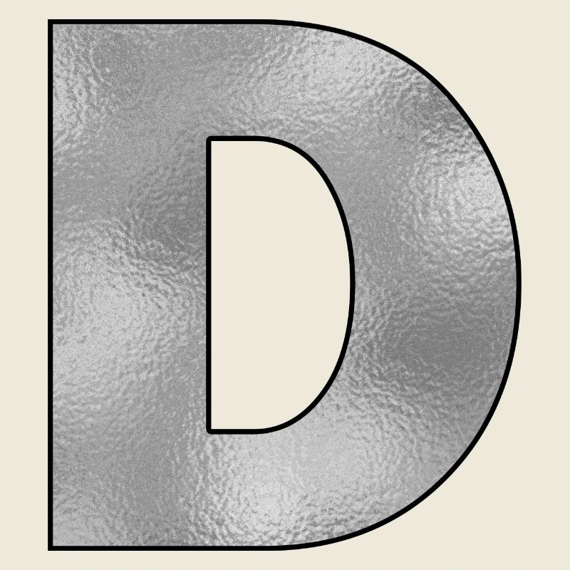 Letter D Silver
