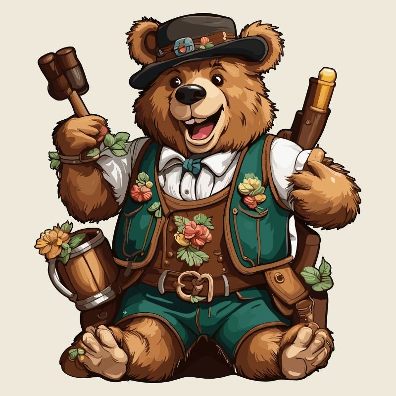 Lederhose / Tier / Tracht / Tradition / Bär