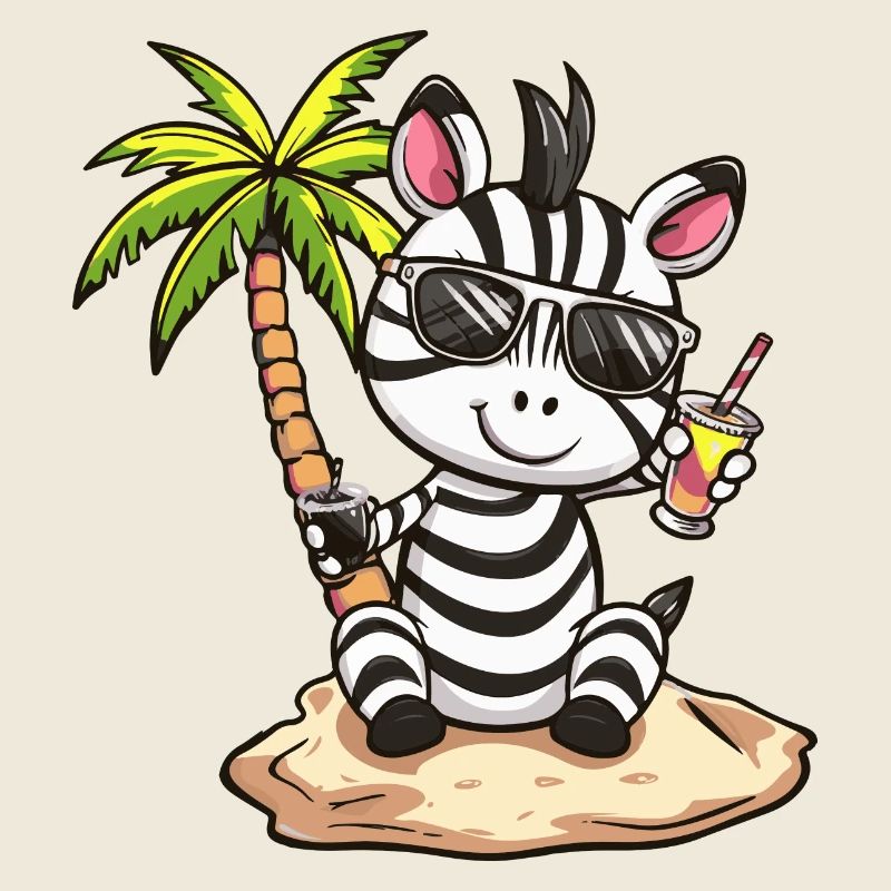 Zebra Vacances d’été à la plage