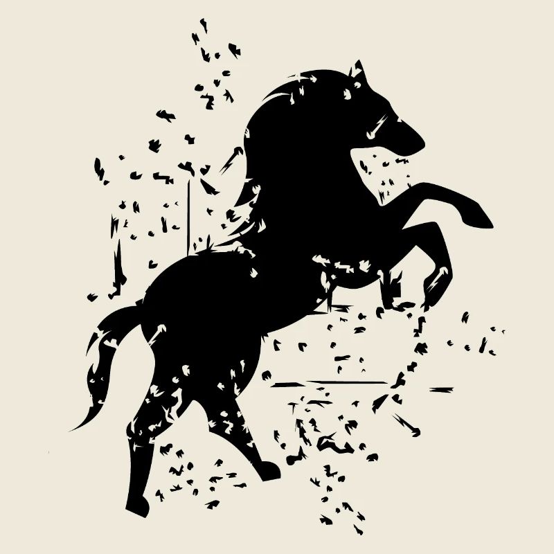 Illustration de cheval Explosion Art symbole Logo
