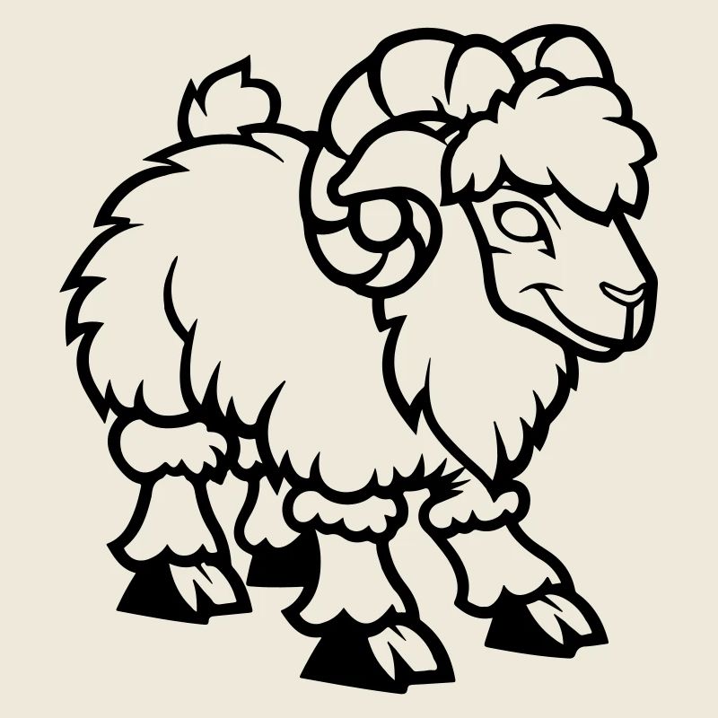 schaf comic steinbock