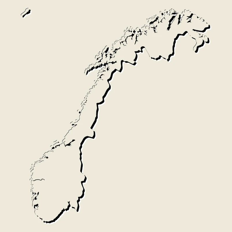 Norway map as outline