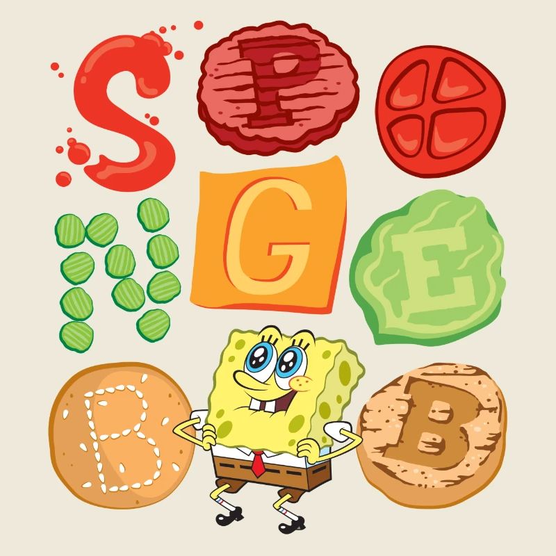 Spongebob Squarepants Burger Ingredients Design