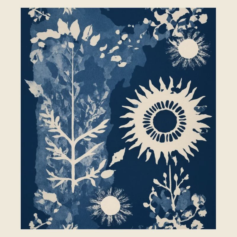 Composition végétale abstraite