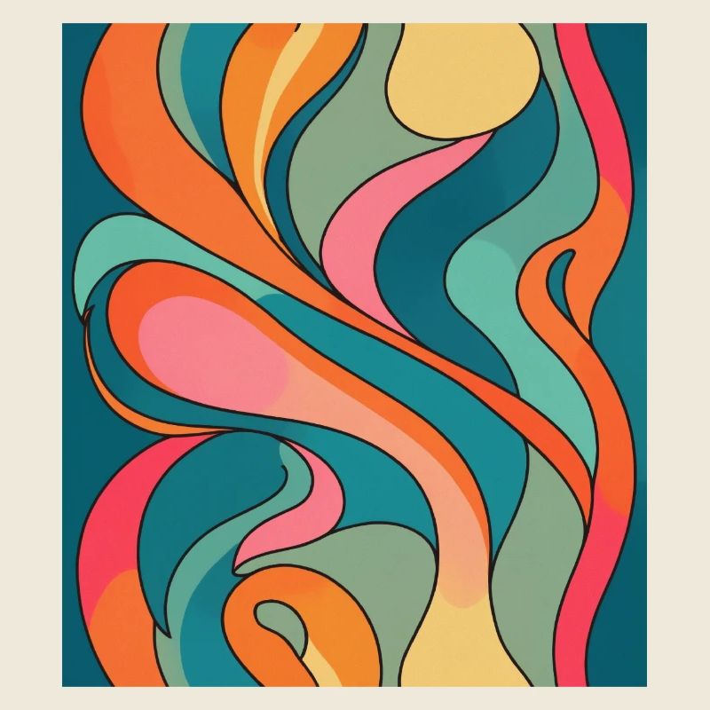 Composition de couleurs abstraite