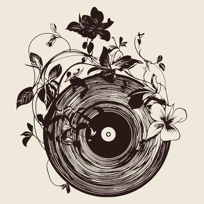 Disque vinyle vintage Plantes de vinyle