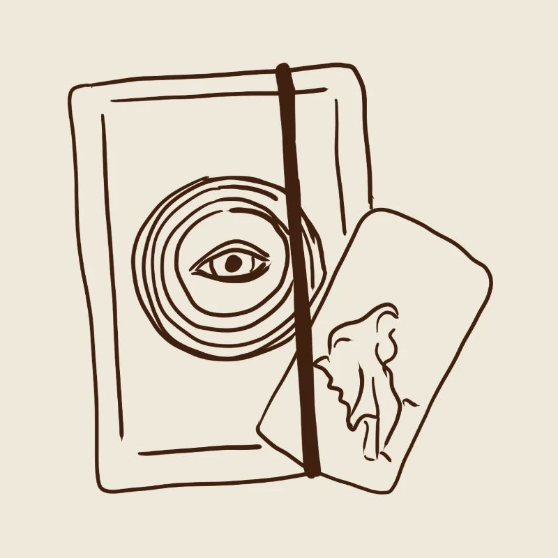 Journal et carte de tarot