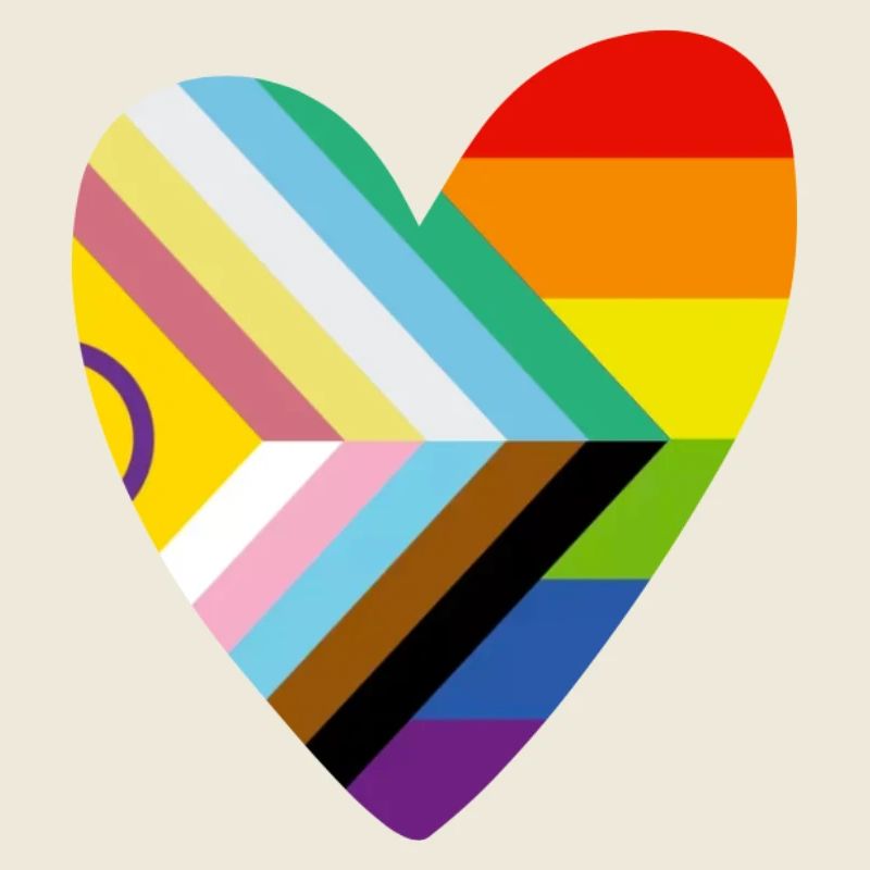 🌈 Cœur – Drapeau Progrès, Fierté & Handicap