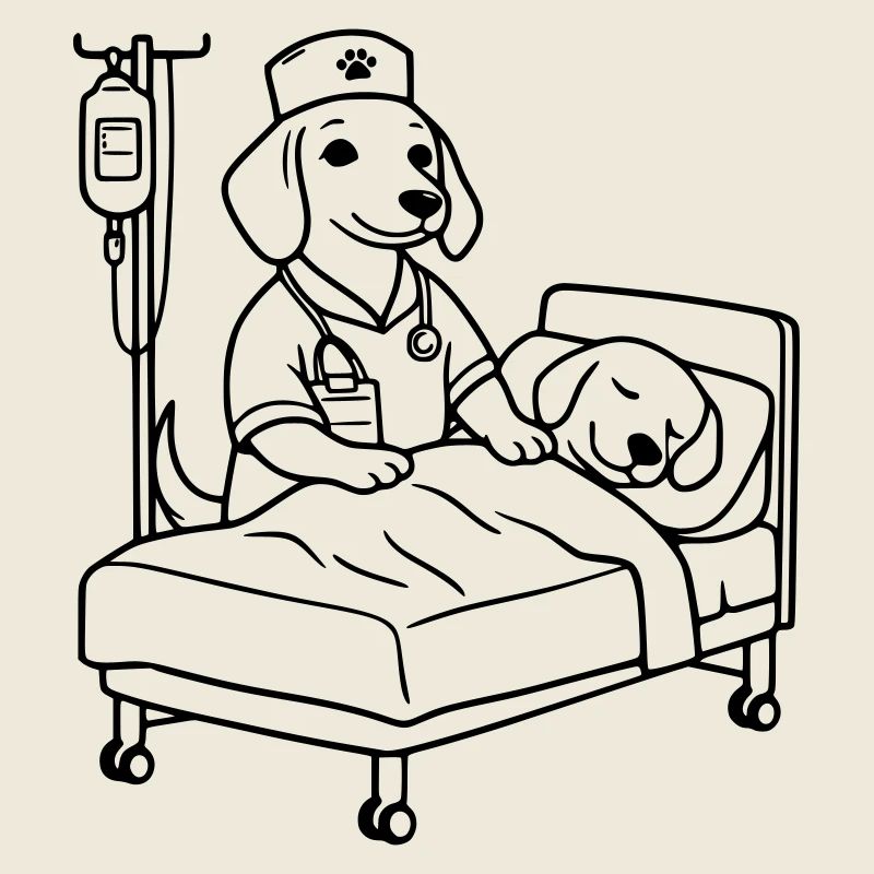 Édition chien de soins de clinique