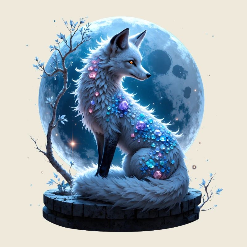 Blauer Fuchs der Lunar-Edelsteine