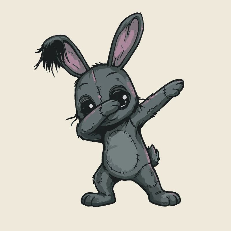 Gribouillis de lapins en patchwork