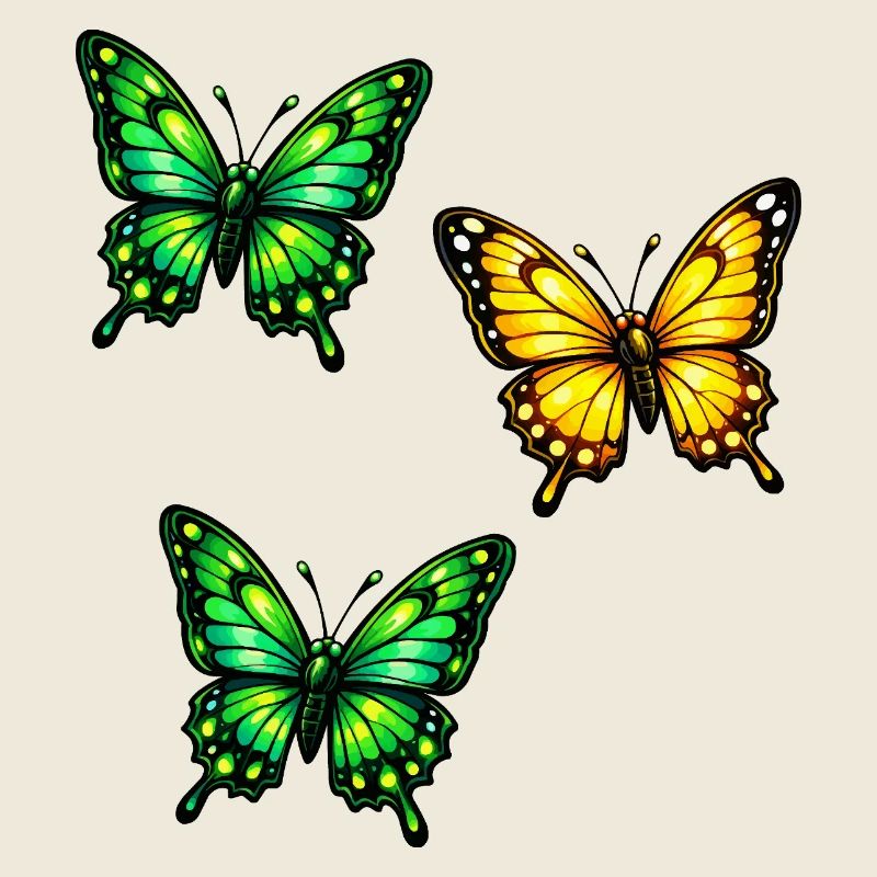 Papillons néon