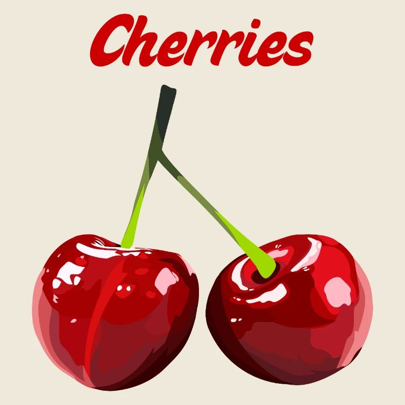 Cherries Retro Print
