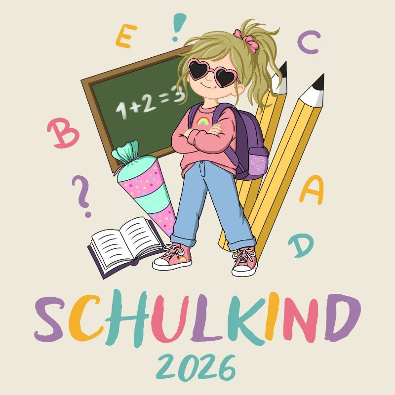Schulkind 2026: Farbenfroh