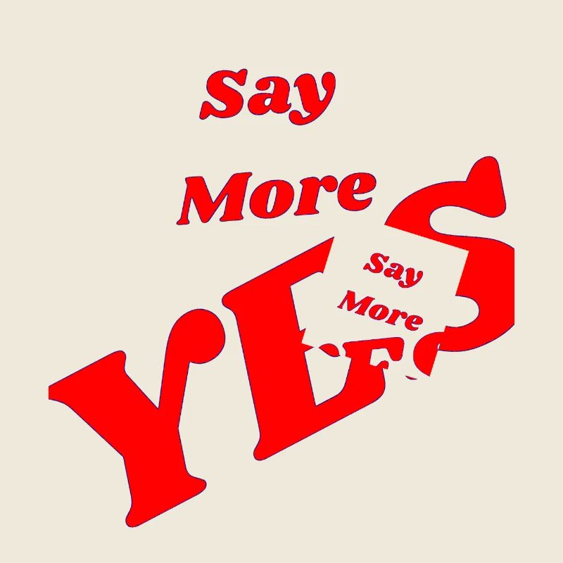 Say more YES typography in red