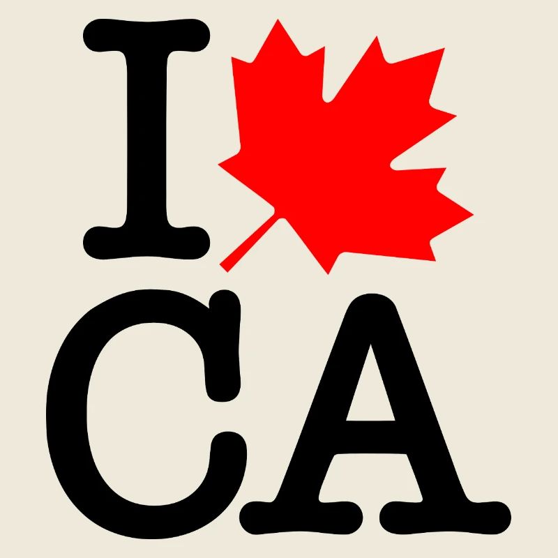 Very Polite Red Black I Love Canada Maple Leaf