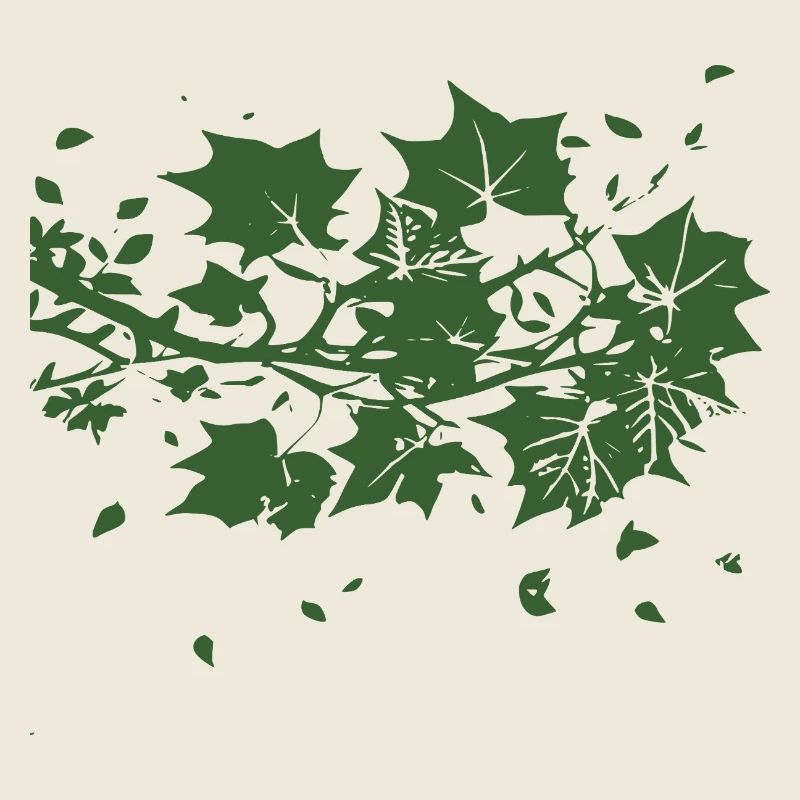 Efeu Silhouette Scherenschnitt