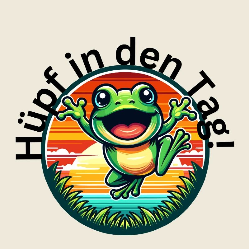 A cheerful frog that greets the day!