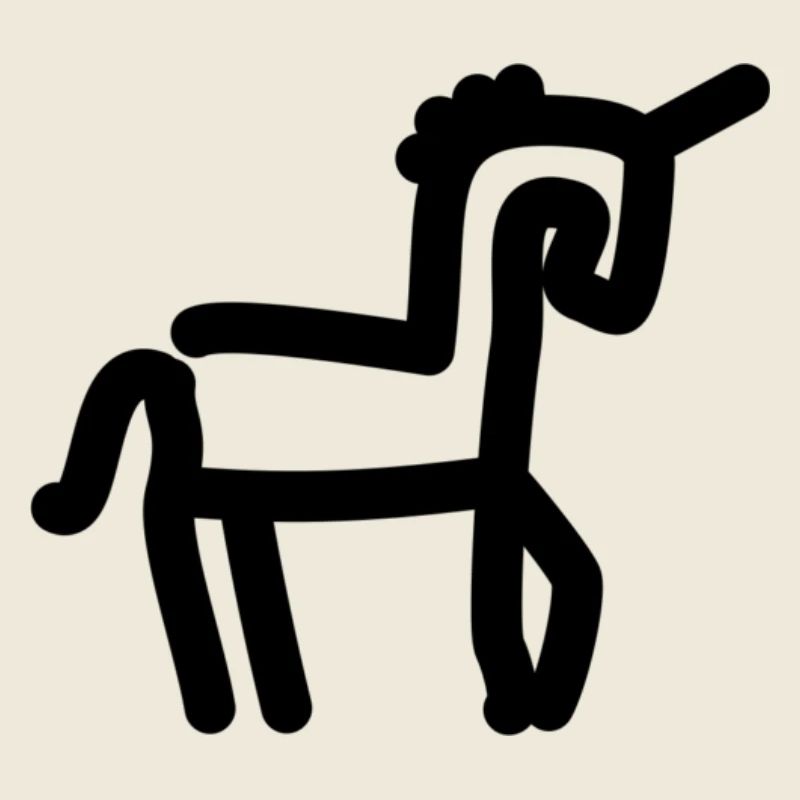 Line Drawing Unicorn
