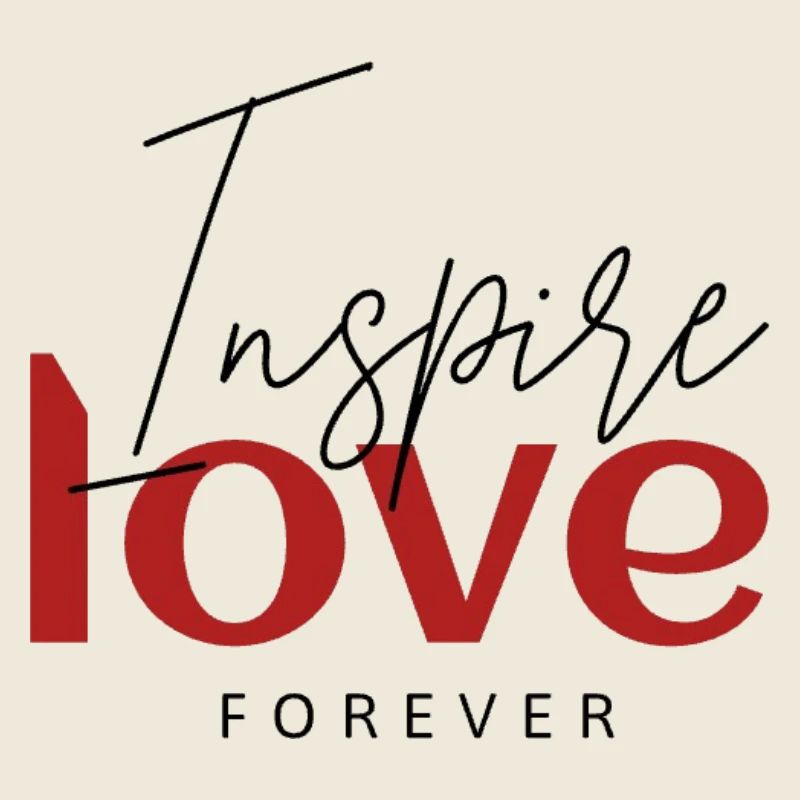 Inspire Love Forever – Minimal Red Typography Desi