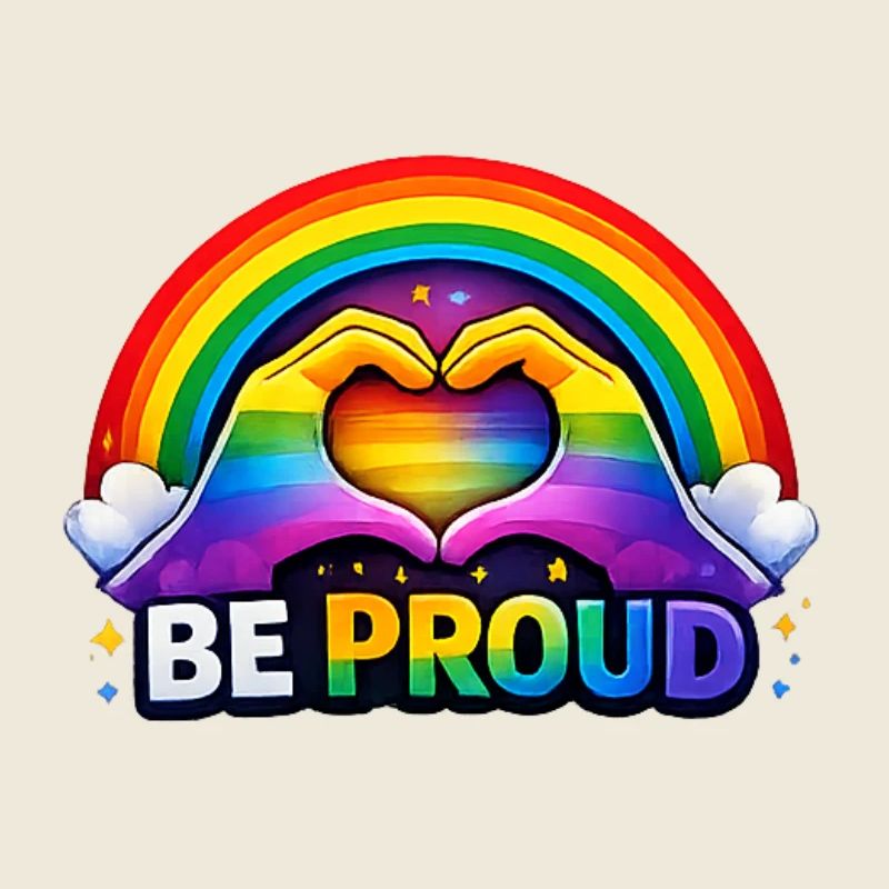 Sei stolz, Regenbogenherz-Stolz