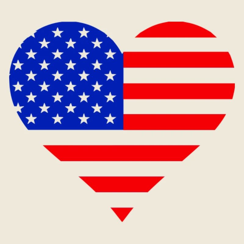 Heart US Flag
