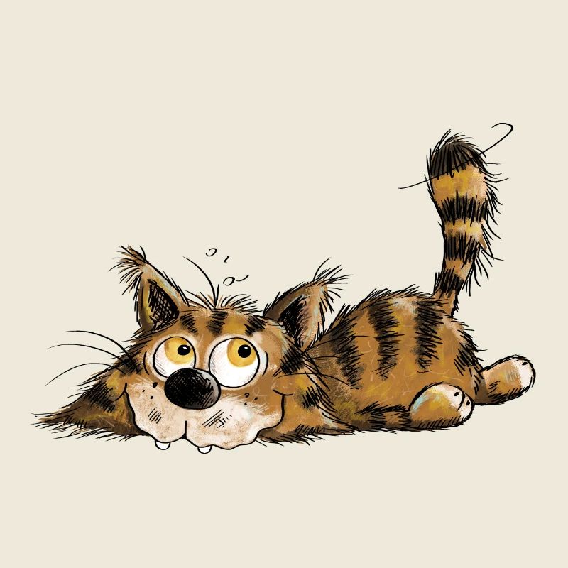 Freche Kleine Black Tabby Katze