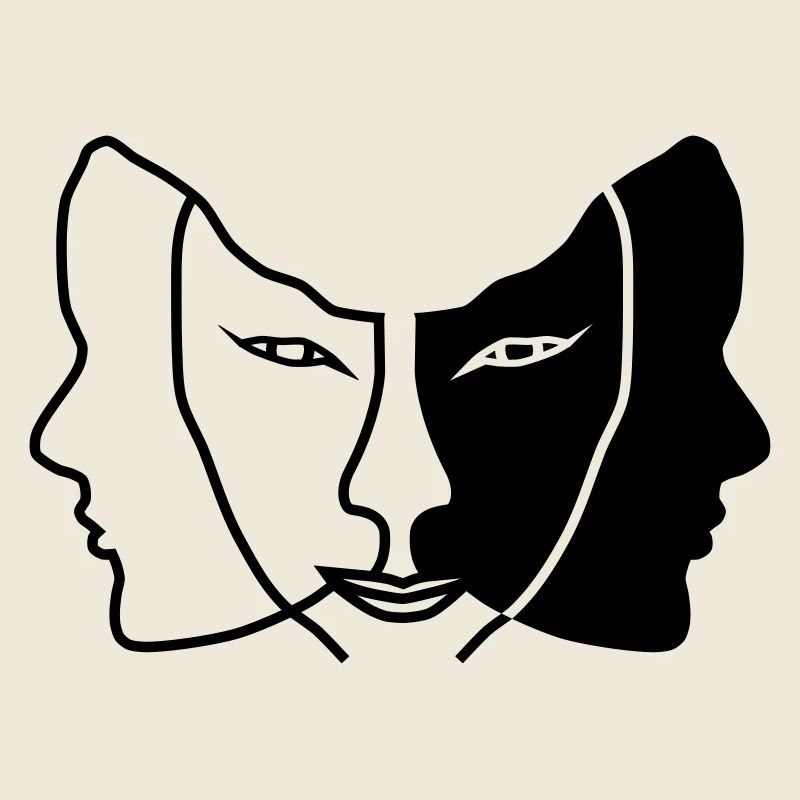 light dark face mask gemini