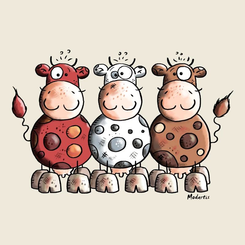 Funny Colourful Cows