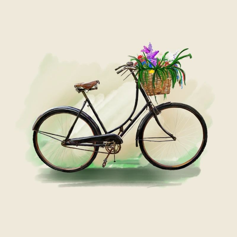 Bicycle with flowers