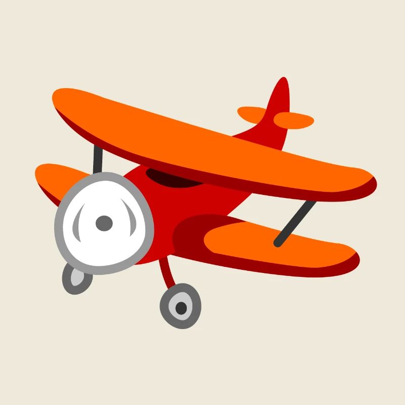 Avion biplan rouge